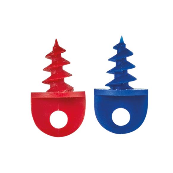 Handles (EZ-Grip) for silicone earmolds (5 x red, 5 x blue)