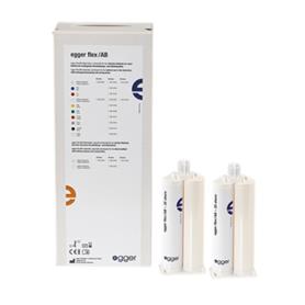 egger flex/AB 60 shore, S 50, colorless-transparent (8 double cartridges with 2 x 25 ml each)