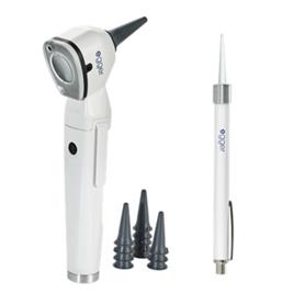 LuxaScope Auris LED Otoscope 2.5 V + LED Ear Light Set (black)