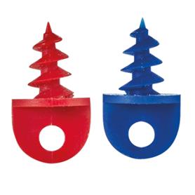 Handles (EZ-Grip) for silicone earmolds (5 x red, 5 x blue)